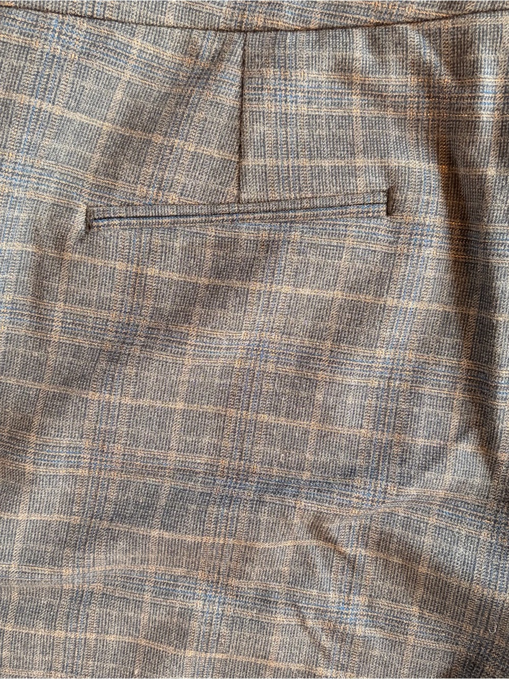 NWT Ann Taylor Dark Blue Plaid Dress Pants, Cropped, Size 8 - Picture 8 of 8